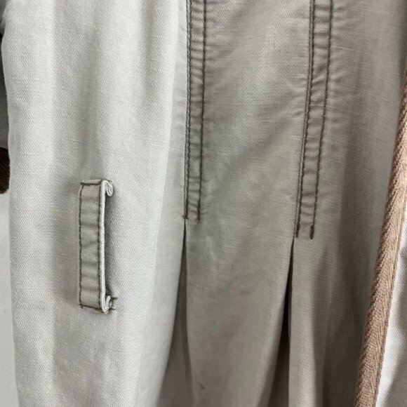 Free People Khaki Short Sleeve Cotton Utility Jacket w/ Hood - Picture 4 of 11